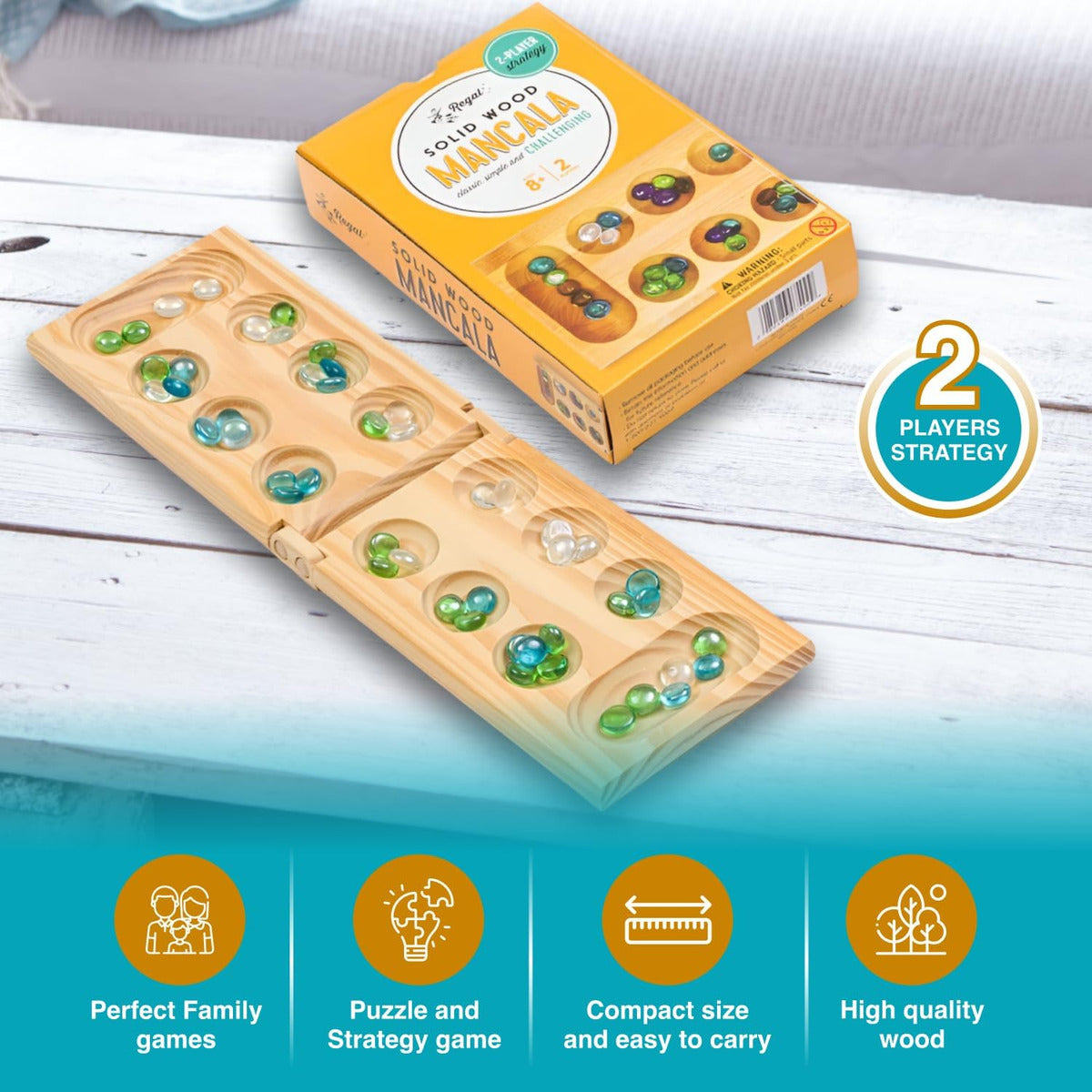 Juego De Mesa Mancala De Regal Games - Divertido Juego De Me
