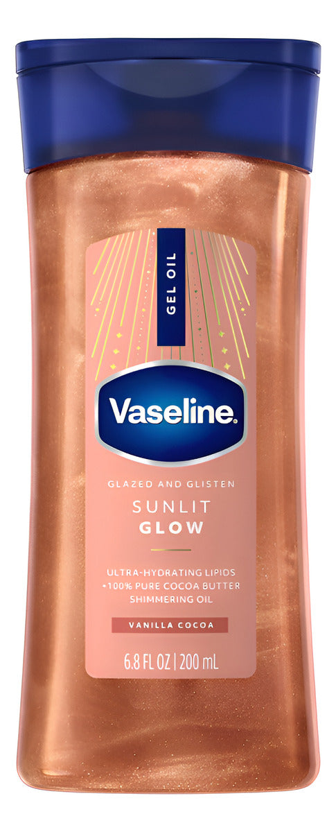 Vaseline Aceite Corporal Brillante Vanilla Cocoa Sunlit Glow Cacao