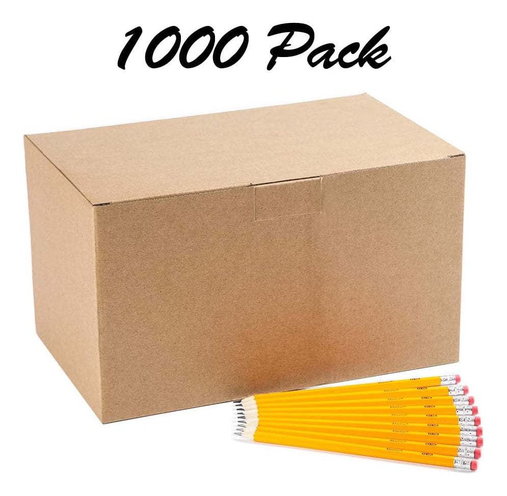 Madisi Lápices Hb #2 Con Caja De Madera, Amarillo, Preafilad