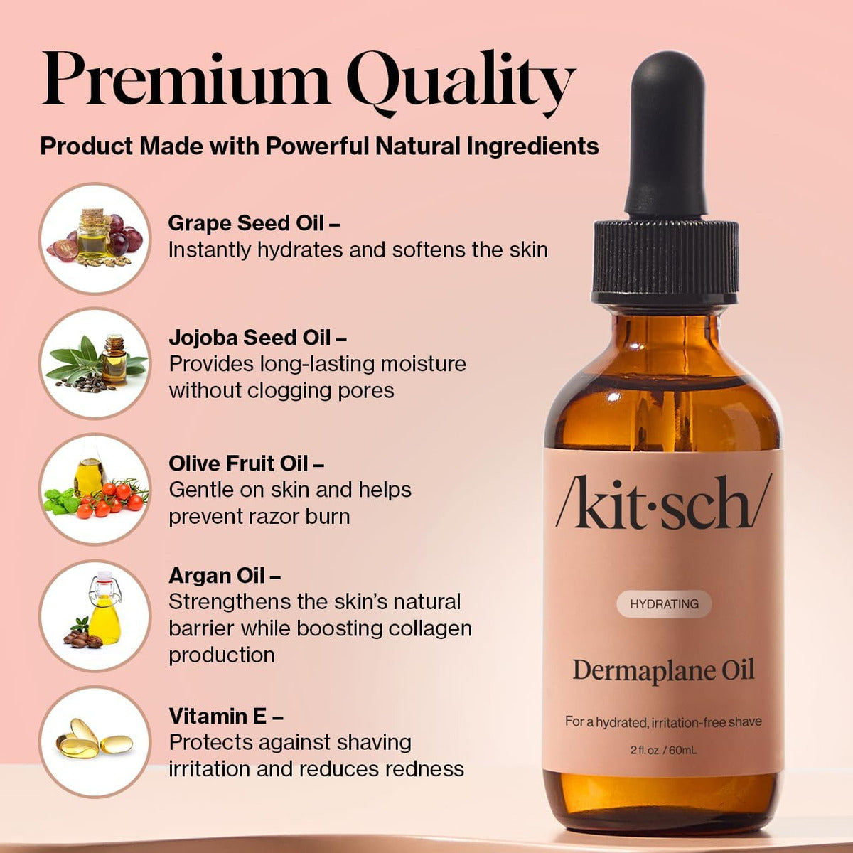 Kitsch Aceite Facial Dermaplane Con Aceite De Jojoba Y Argán