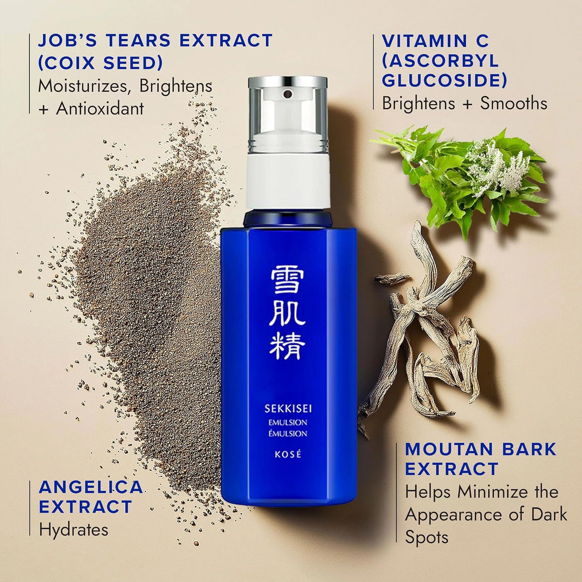 Sekkisei Emulsión, Hidratante Facial Hidratante Ligero, 4.7
