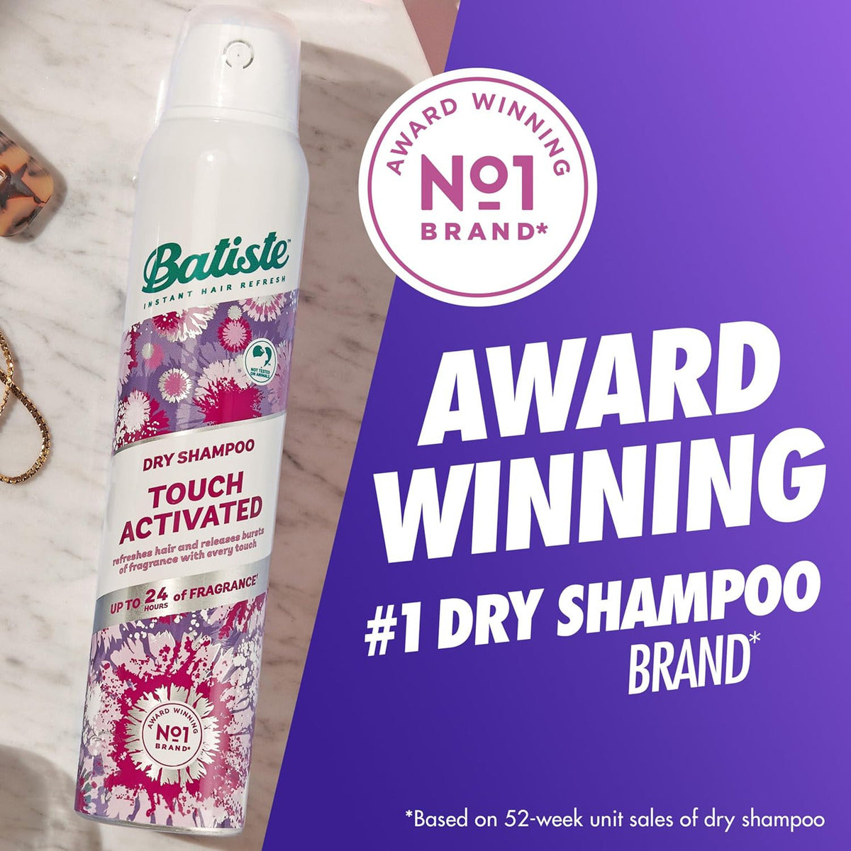 Batiste Champú Seco Activado Por Toque, Hasta 24 Horas De F