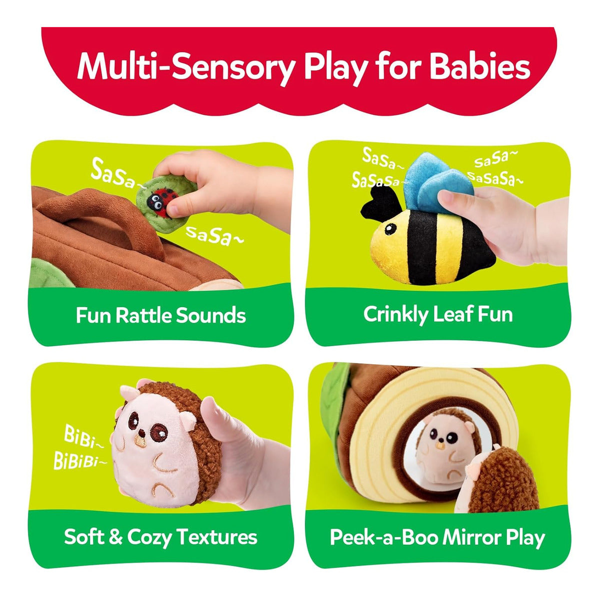 Juguetes Para Bebés De 6 A 12 Meses, Juego Sensorial De Pelu