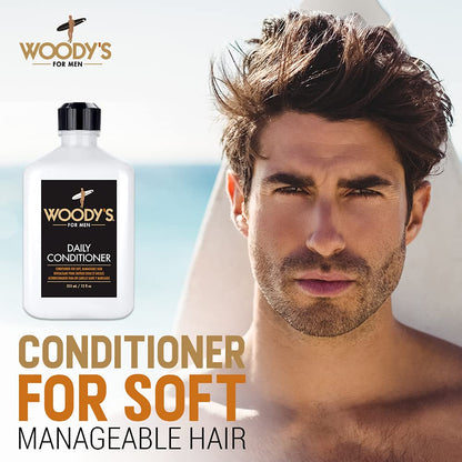 Woody's Champú Y Acondicionador Diario Para Hombres, Limpia