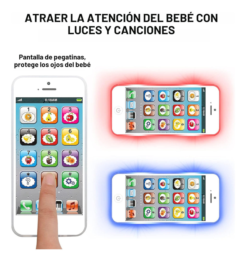 Juguete De Aprendizaje Teléfono Celular De Juego Con 8 Funci
