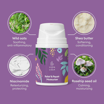 Luma & Leaf Hidratante Facial Para Piel Seca  Crema Facial