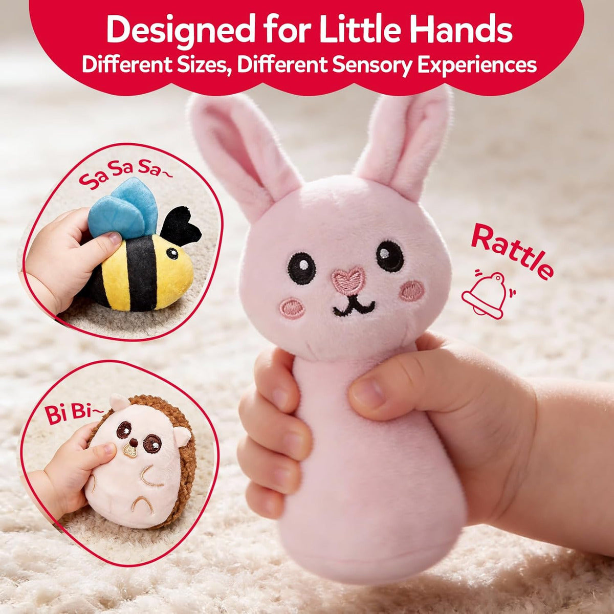 Juguetes Para Bebés De 6 A 12 Meses, Juego Sensorial De Pelu