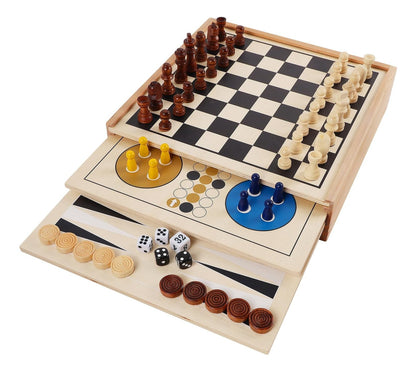 Juegoal Juego De Mesa De Madera 7 En 1 Para Niños Y Adultos,