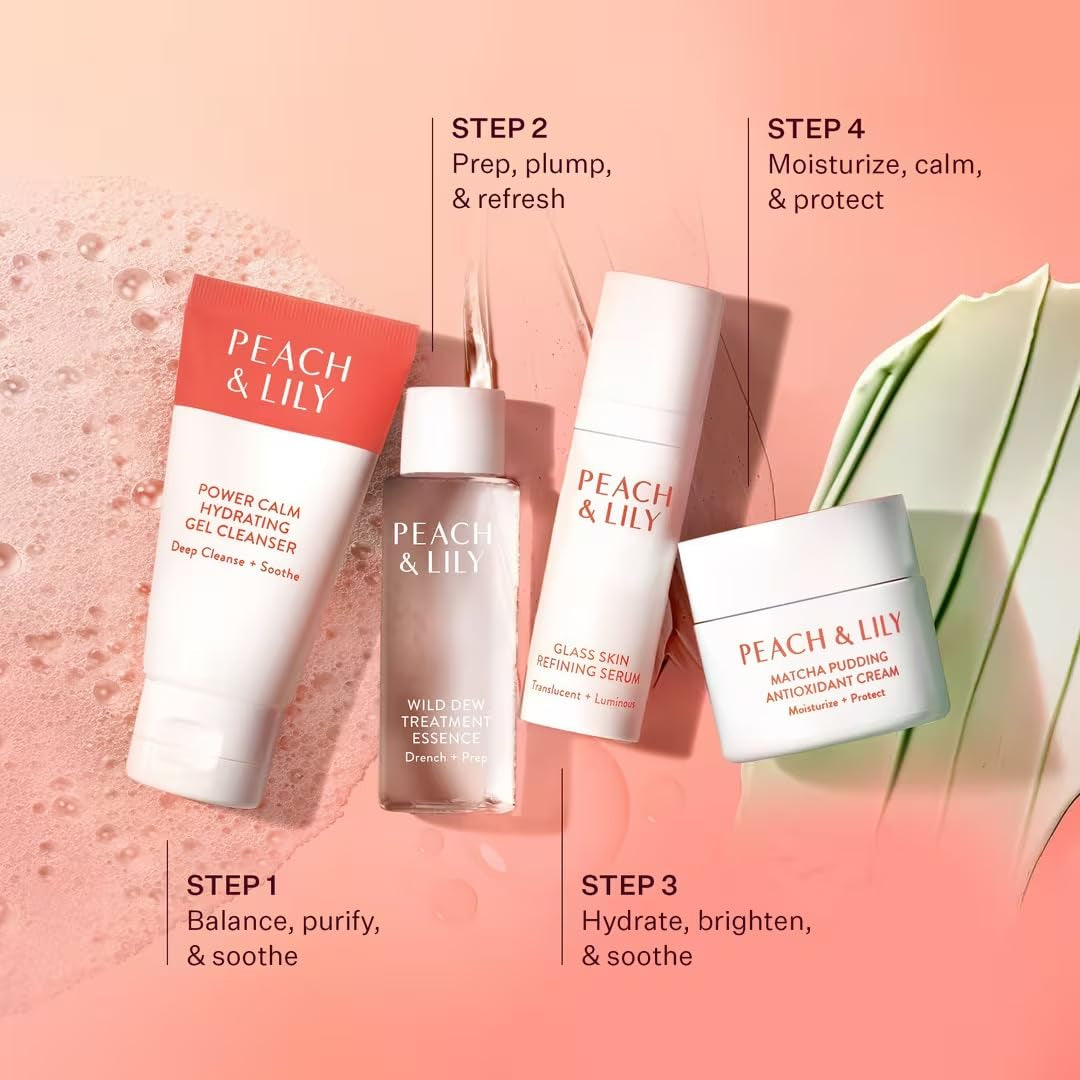 Peach & Lily - Kit De Descubrimiento De Piel De Vidrio (4 Pr