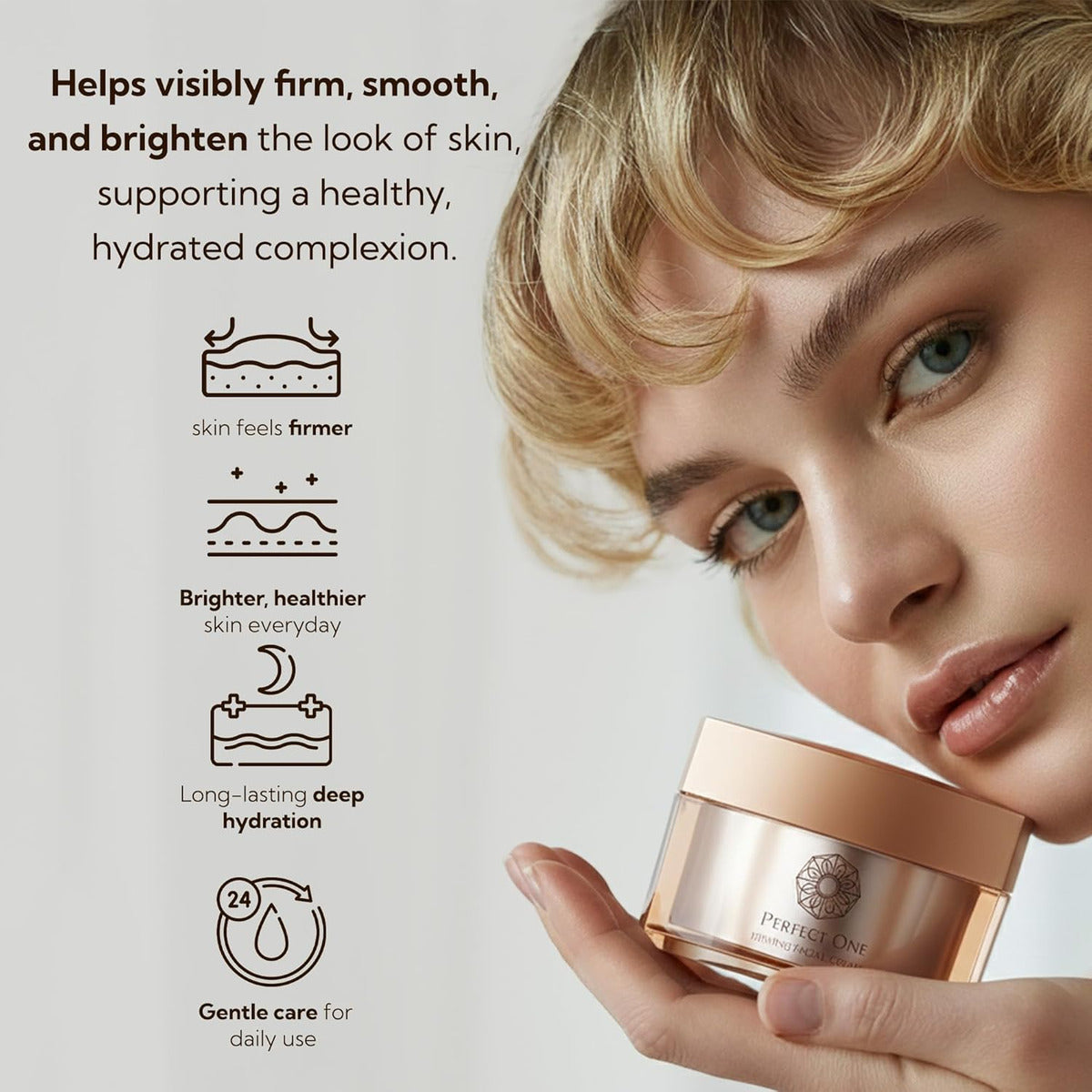 Perfect One Crema Facial Reafirmante  Hidratante De Colágen