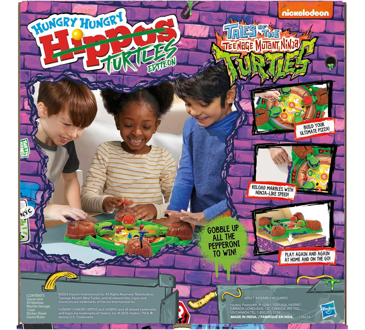 Hasbro Games Hungry Hungry Hippos: Teenage Mutant Ninja