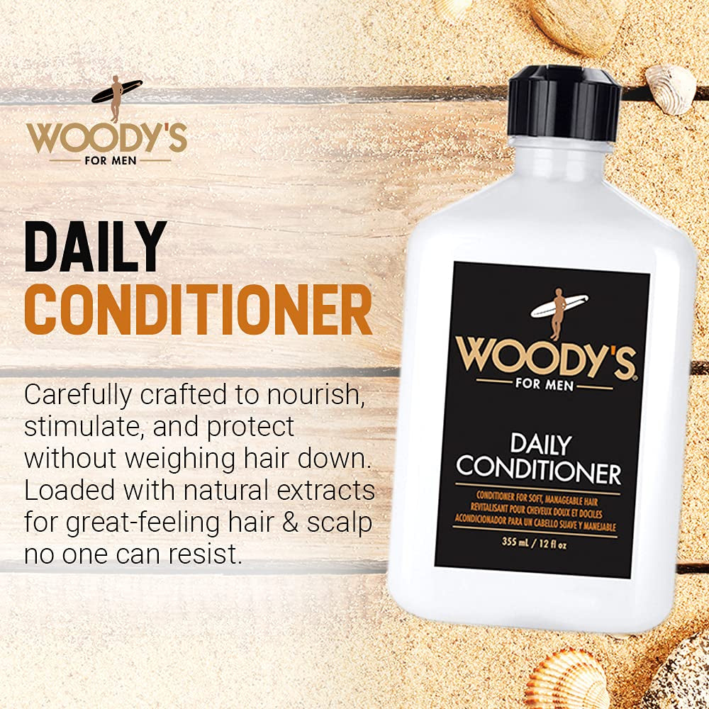 Woody's Champú Y Acondicionador Diario Para Hombres, Limpia