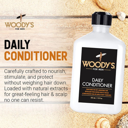Woody's Champú Y Acondicionador Diario Para Hombres, Limpia