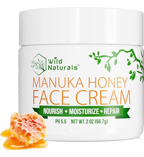Wild Naturals Crema Facial De Miel De Manuka Para Piel Seca,