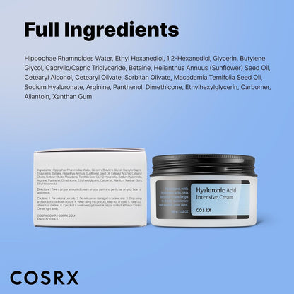 Cosrx Crema Hidratante De Ácido Hialurónico, Hidratación De