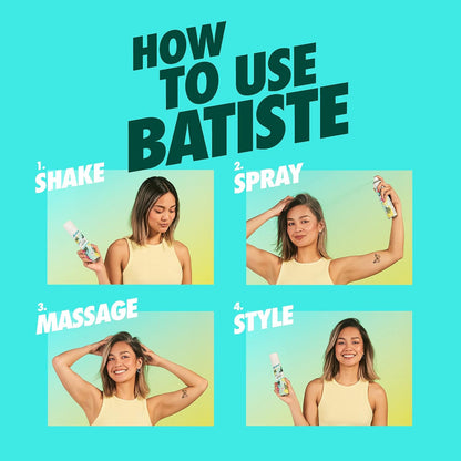 Batiste Champú Seco, Fragancia Original De Limpieza Clásica,