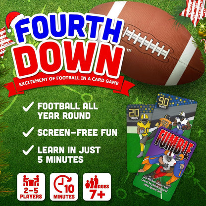 Fourth Down Juego De Cartas De Fútbol | Divertido Juego Par