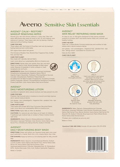 Aveeno Set De Regalo Essentials Para Piel Sensible Con Loció