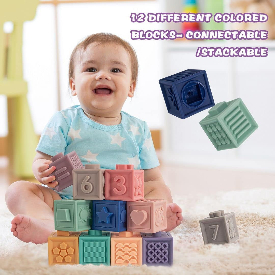 Springflower Juguetes Montessori 3 En 1 Para Bebés De 0-3-6-