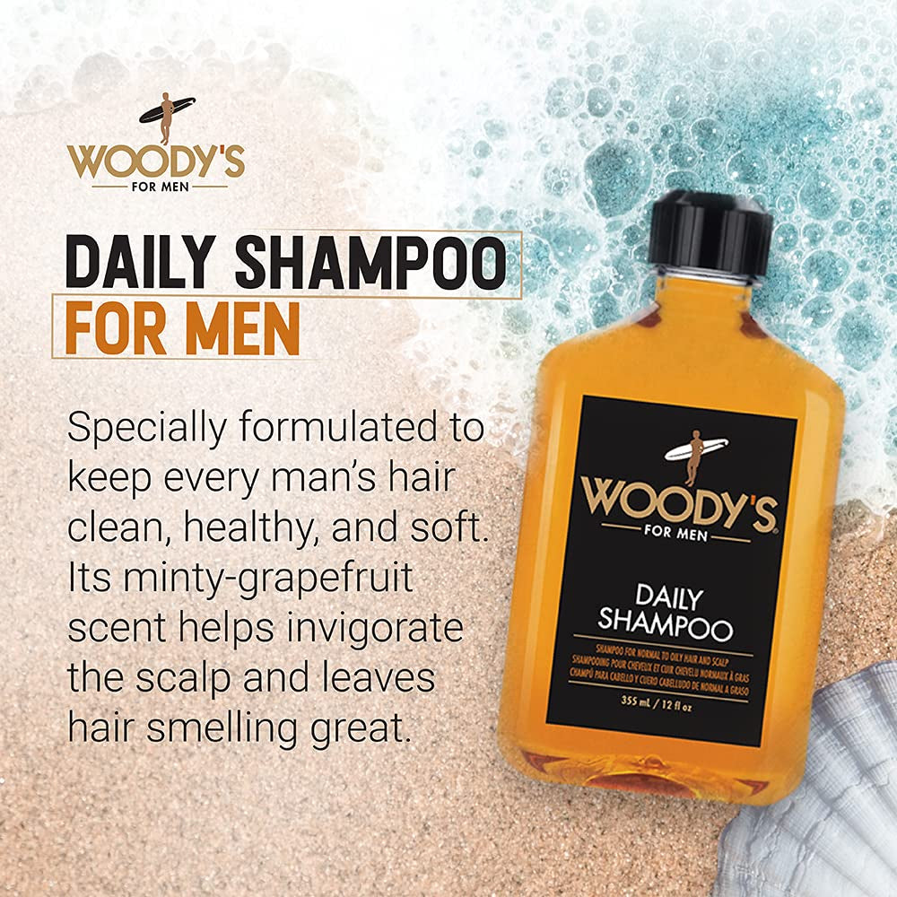 Woody's Champú Y Acondicionador Diario Para Hombres, Limpia