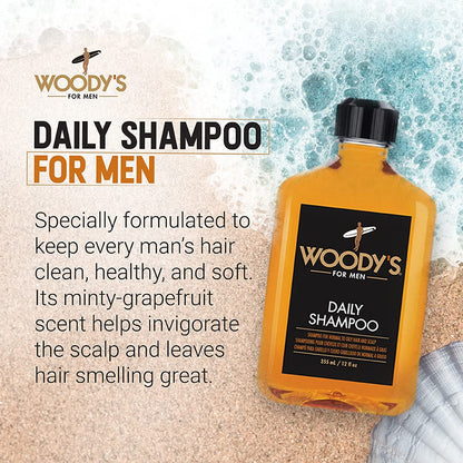 Woody's Champú Y Acondicionador Diario Para Hombres, Limpia