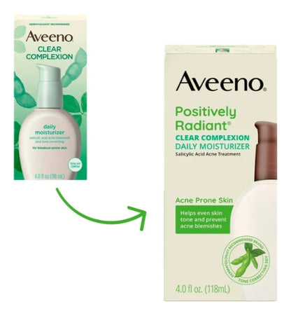 Aveeno Clear Complexion Combate Acné Facial Hidratante 118ml Todo Tipo De Piel