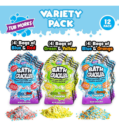 Tub Works Bath Crackles - Juguete De Baño, Paquete Variado D