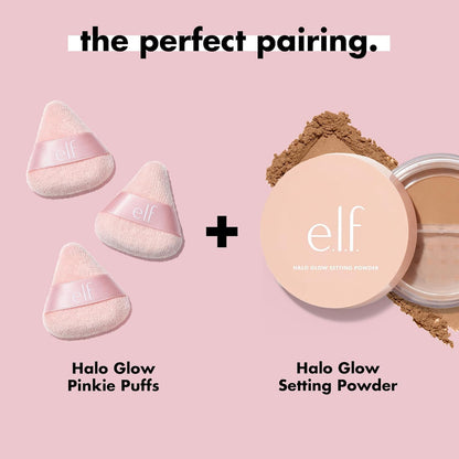 E.l.f. Halo Glow Pinkie Puffs, Tamaño De Un Dedo, Mini Soplo