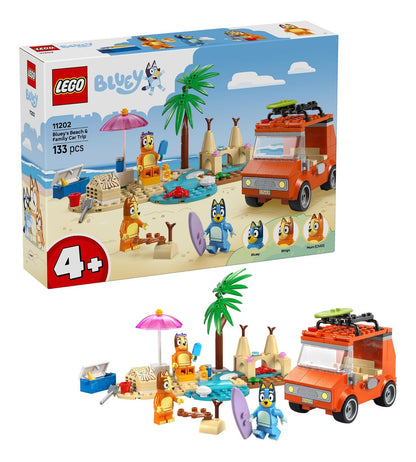 Lego Bluey: Bluey's Beach & Family Car Trip -