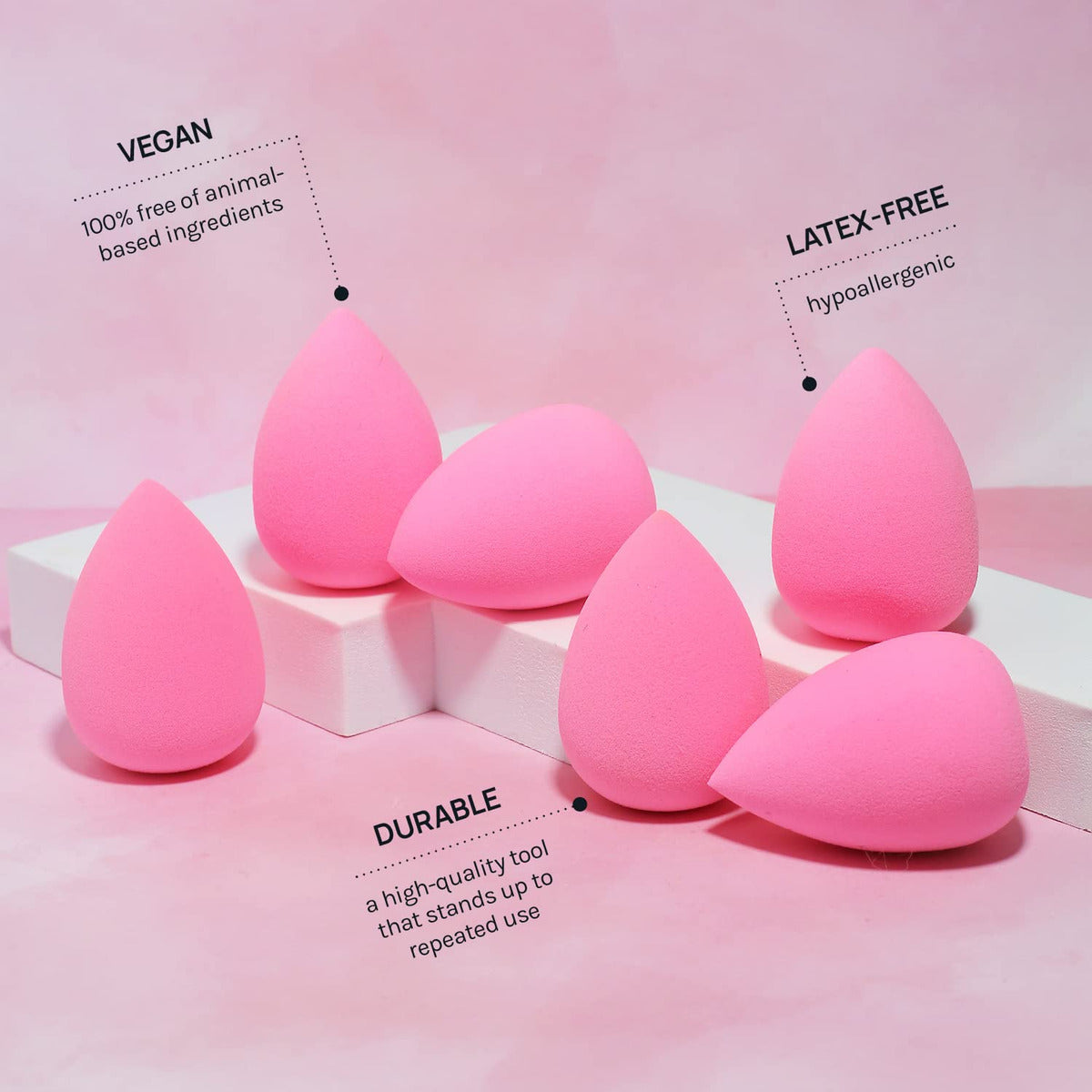 Aoa Studio Juego De 6 Esponjas De Maquillaje Sin Látex Y Alt