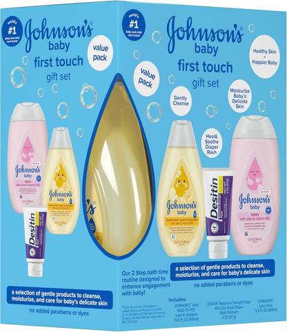 Johnson's First Touch Baby Essentials Set De Regalo Con Gel