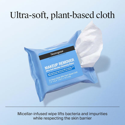 Neutrogena - Toallitas Faciales Desmaquillantes, Ultrasuaves