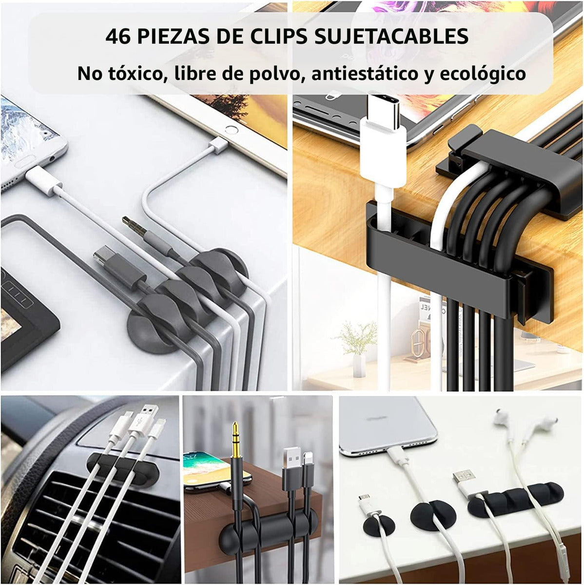 N Norocme Kit De Organización De Cables De 192 Piezas, 4