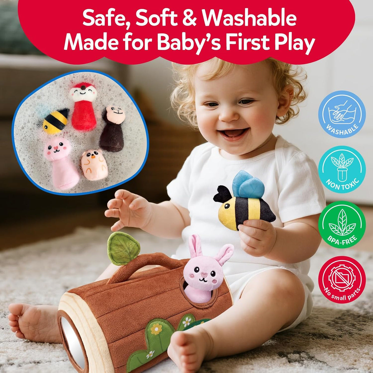 Juguetes Para Bebés De 6 A 12 Meses, Juego Sensorial De Pelu