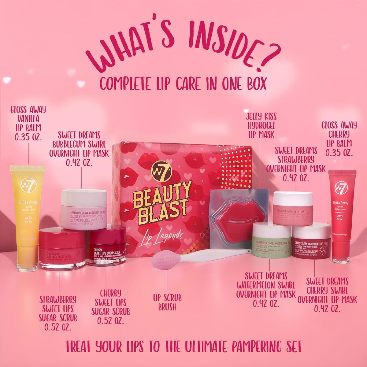W7 Beauty Blast Lip Legends Sweet Dreams - Juego De Cuidado