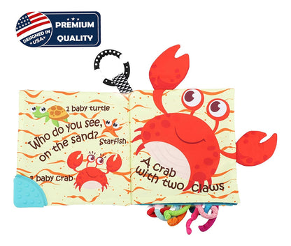 Libros De Pescado Para Bebés, Libros Arrugados De Tela Tácti