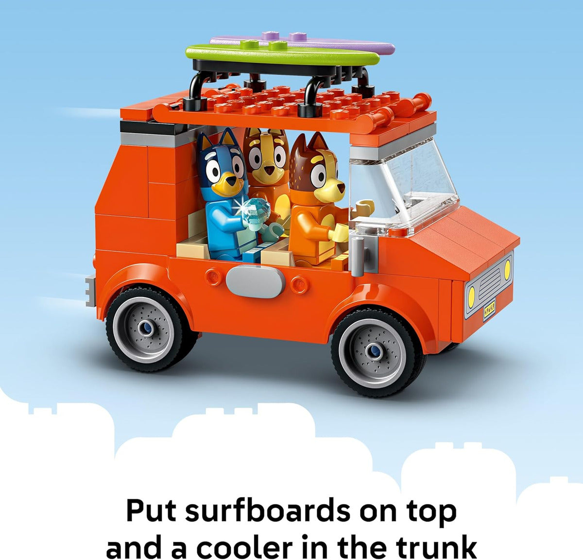 Lego Bluey: Bluey's Beach & Family Car Trip -