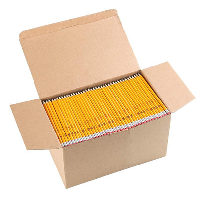 Madisi Lápices Hb #2 Con Caja De Madera, Amarillo, Preafilad