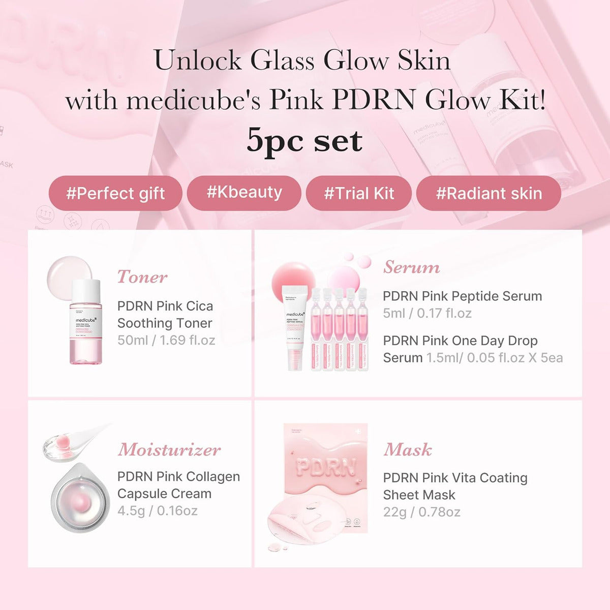Medicube Kit De Prueba De Adn De Salmón Pdrn | Mini Set De