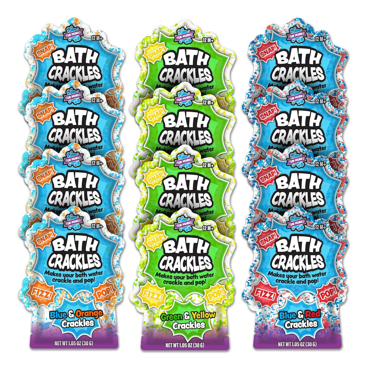 Tub Works Bath Crackles - Juguete De Baño, Paquete Variado D