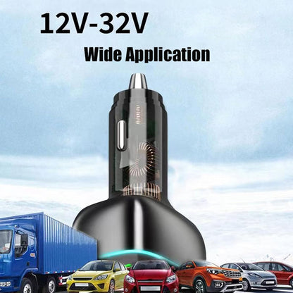 Cargador De Teléfono De Coche Usb C De 5 Puertos Con Panta