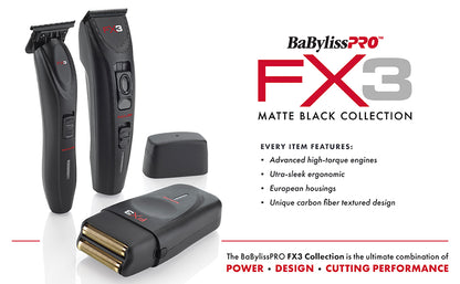 BaBylissPRO Barberology - Afeitadora eléctrica de doble hoja FXX3SB FX3 profesional de alta velocidad