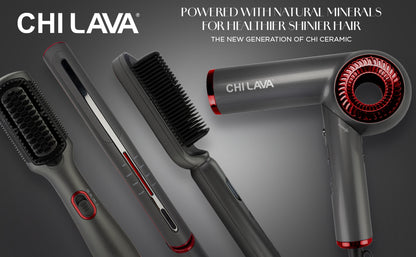 CHI Secador de pelo con motor sin escobillas de lava, diseño plegable, secado más rápido, silencioso, reduce el encrespamiento y mejora el brillo, ajustes de calor y velocidad personalizables