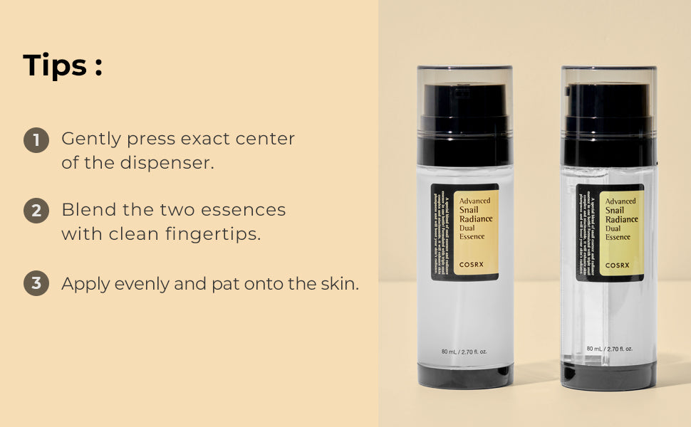 COSRX Mucina de Caracol 74% + Niacinamida 5% Doble Esencia, Suero Facial Antienvejecimiento para Piel Opaca, Piel Sensible, No Testado en Animales, Cuidado de la Piel Coreano, Regalos para Mujeres