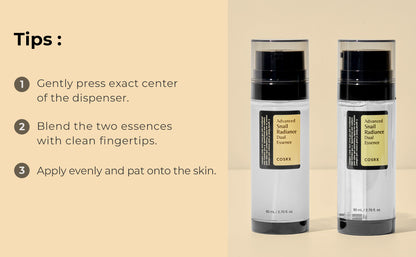 COSRX Mucina de Caracol 74% + Niacinamida 5% Doble Esencia, Suero Facial Antienvejecimiento para Piel Opaca, Piel Sensible, No Testado en Animales, Cuidado de la Piel Coreano, Regalos para Mujeres
