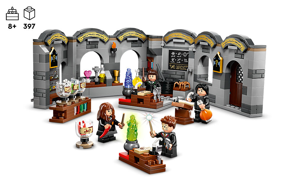 LEGO Harry Potter Hogwarts Castillo: Set de Construcción de la Clase de Pociones, Juguete de Harry Potter para Niños y Niñas, Edad 8+ - Regalo para Niños con 4 Minifiguras - 76431