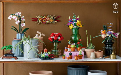 LEGO Botanicals - Ramo de rosas artificiales, juego de construcción de rosas rojas falsas para adultos, mayores de 18 años, regalos para el día de San Valentín para ella, decoración del hogar para