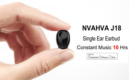 Auricular Bluetooth de 10 horas de reproducción, auricular inalámbrico único, mini micrófono manos libres, auriculares para conductores de camiones, auricular Bluetooth para teléfonos inteligentes iOS, Android, PC, TV, audiolibro