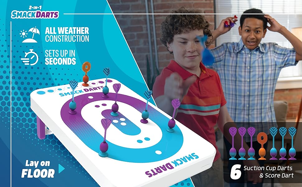 EastPoint Smack Darts - Juego de diana convertible con ventosa 2 en 1