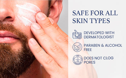 Crema facial 6 en 1 para hombres: crema antienvejecimiento y arrugas para hombres con colágeno, ácido hialurónico, vitaminas E y B, manteca de karité, removedor de manchas oscuras y tratamiento de bolsas para los ojos, 1.7 oz.